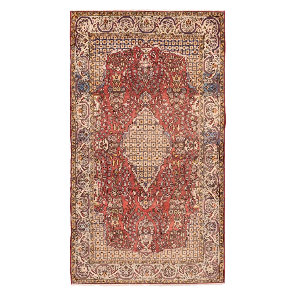 ECARPETGALLERY Hand-knotted Kayseri Vintage Dark Copper Wool Rug - 5'5 x 9'9