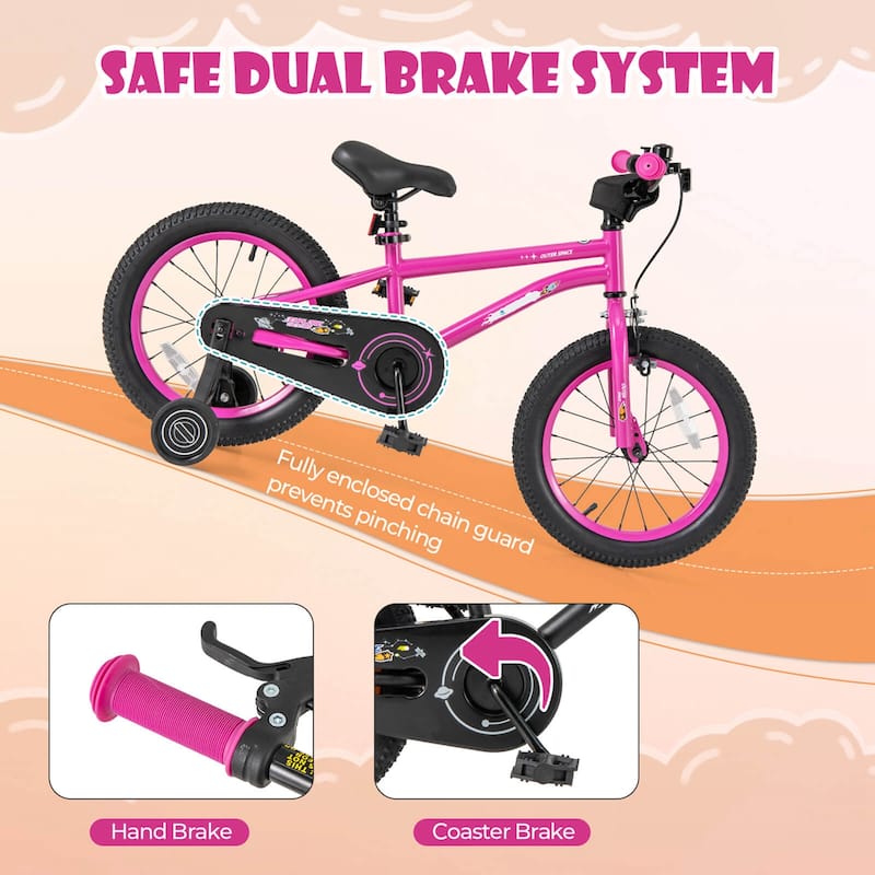 16'' Kids Bike Sport Bicycle w/Adjustable Saddle for 4-7 Years Old