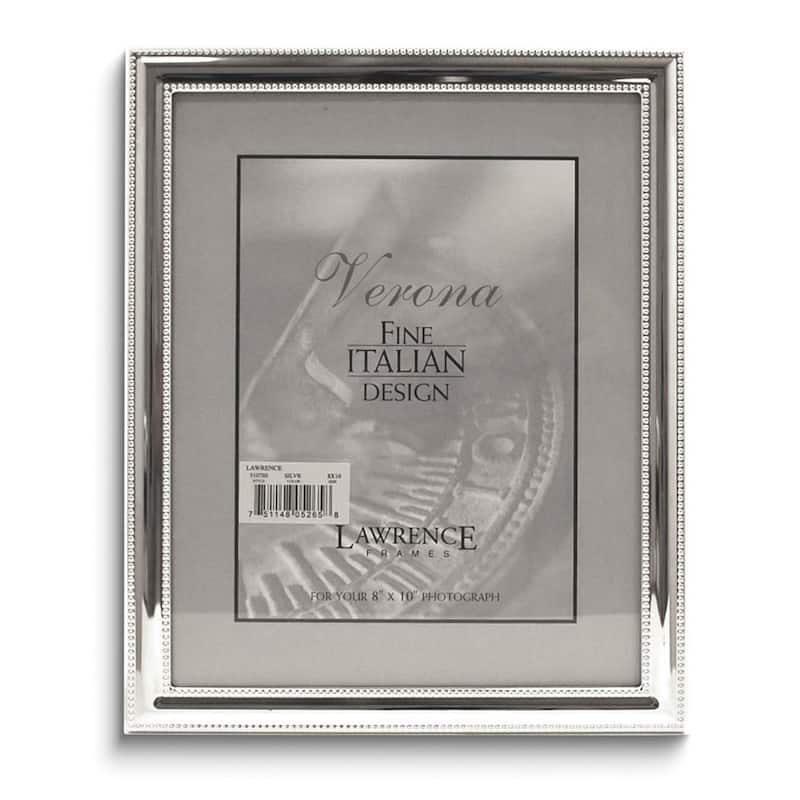 Curata Silver-Plated Double Beaded Edge 8x10 Photo Frame