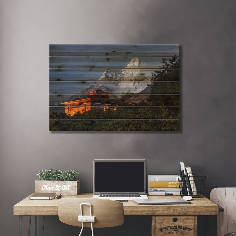 As Night Falls Print On Wood by Karsten Wrobel - Multi-Color