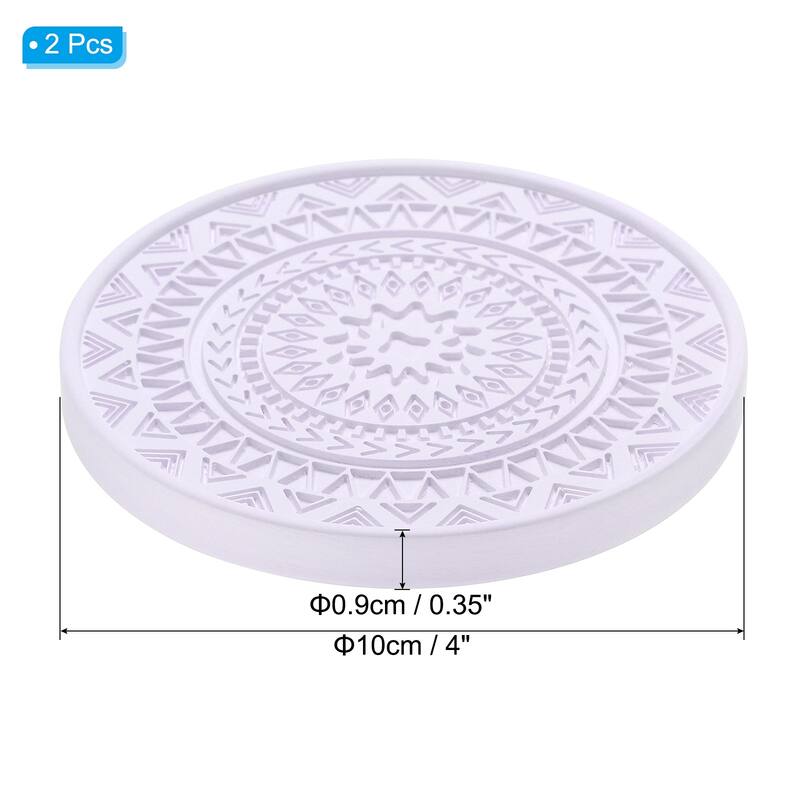 4 Inch Absorbent Diatomaceous Coaster for Indoor - Purple - 2Pcs