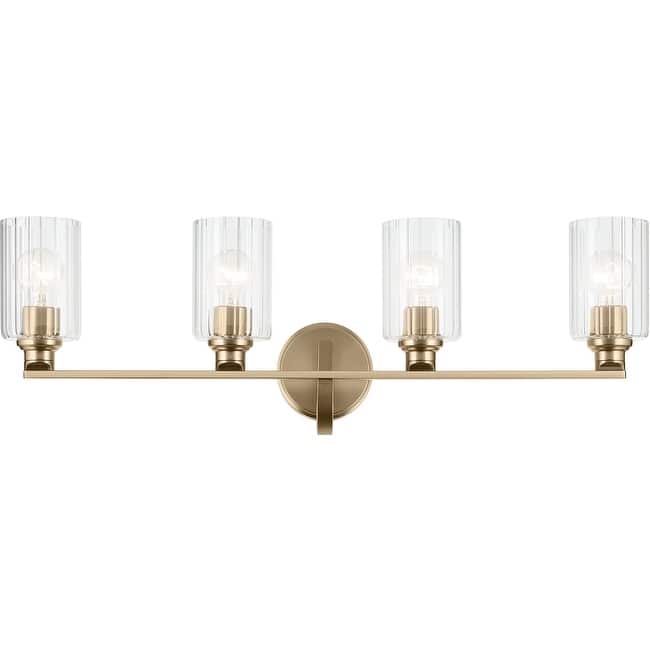 Kichler 55227FLU Gioe 4 Light 32" Wide Vanity Light with Clear Fluted