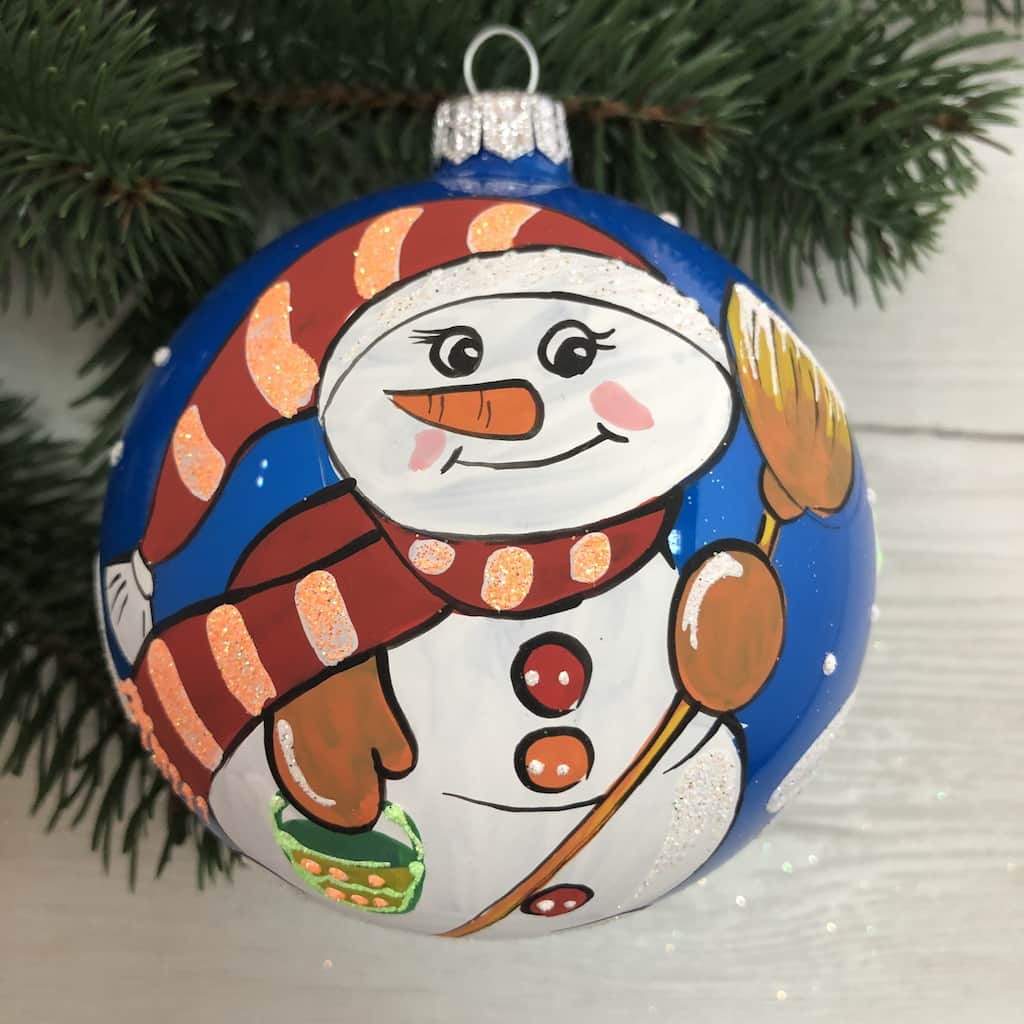 STP Goods Snowman in Hat Christmas Ornament - Made In Ukraine