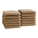 preview thumbnail 52 of 174, Linery & Co. Luxury Cotton Textured Bath Towel. Washcloth (Pack of 12) - Mocha