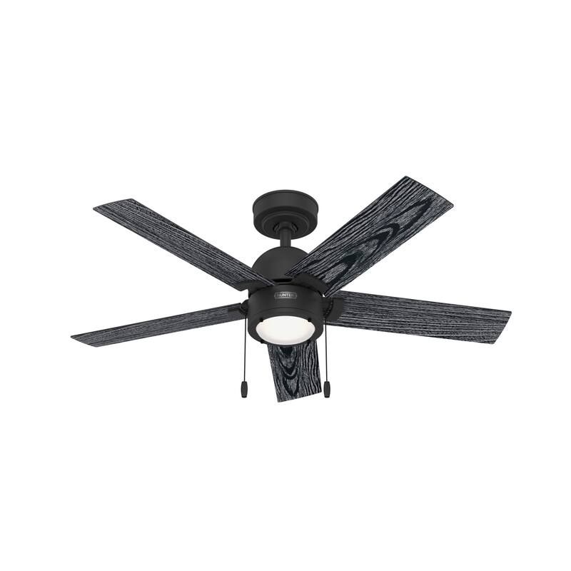 Hunter Erling Ceiling Fan with LED Light Kit and Pull Chain - Modern Rustic, Transitional