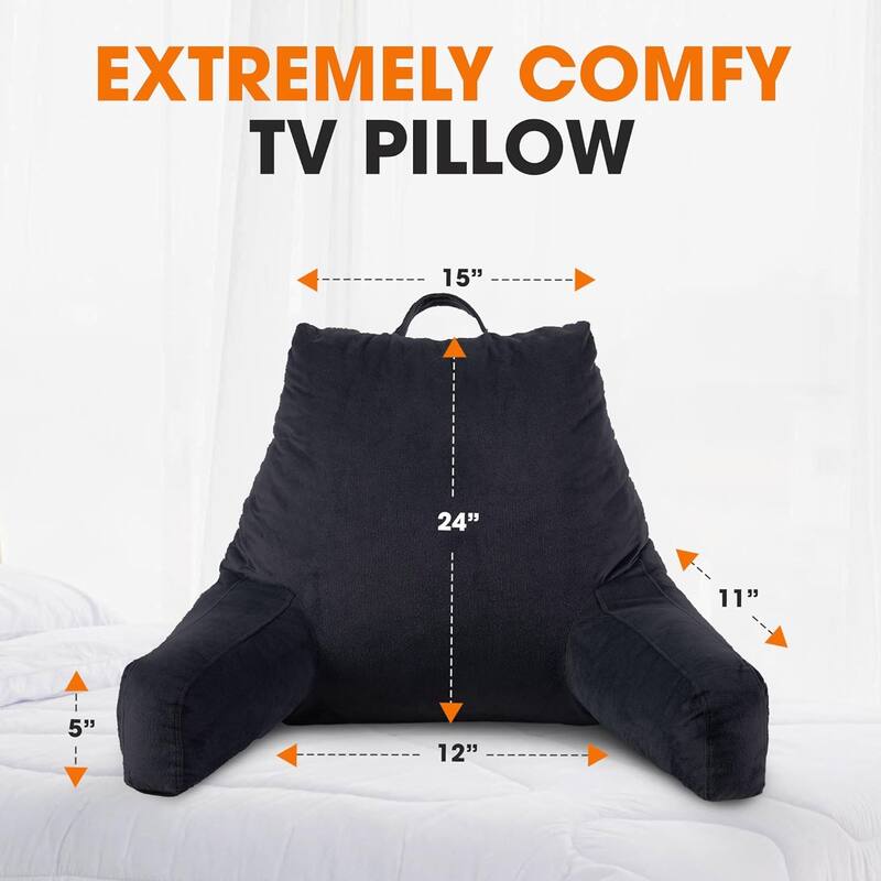 Cheer Collection Memory Foam Support Reading, TV Pillow