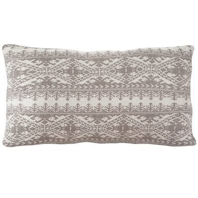 Hiend Accents Fair Isle Knit Body Pillow, 21" x 35", Taupe, 1PC