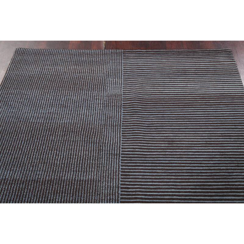 Vegetable Dye Contemporary Nepalese Oriental Area Rug Wool Handmade - 5'3" x 7'11"