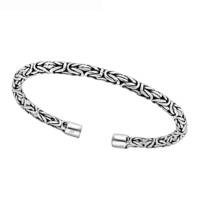 Sterling Silver Braided Cuff Bracelet