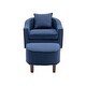 preview thumbnail 5 of 24, Arms Chair with Ottoman Mid Century Barrel Chair for Living Room