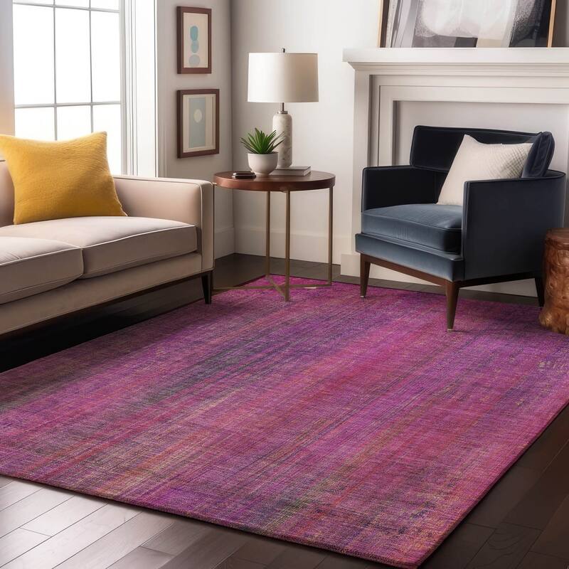 Premium Washable Super Soft Solid Abstract Mayfield Rug - Lilac - 3' x 5' - Rectangle