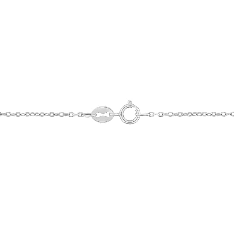 Miadora 4ct TGW Pear-Cut White Agate Halo Necklace Sterling Silver-17 in.
