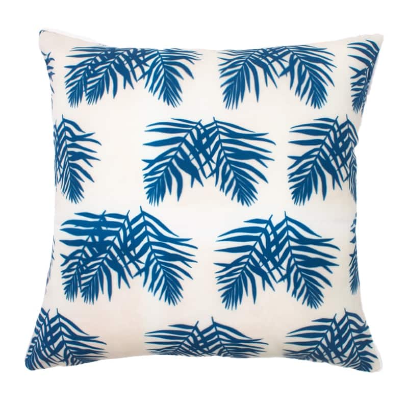 Jiti Outdoor Modern Waterproof Custom Print Double Palm Patterned Accent Square Throw Pillows Cushions for Pool Patio Chair