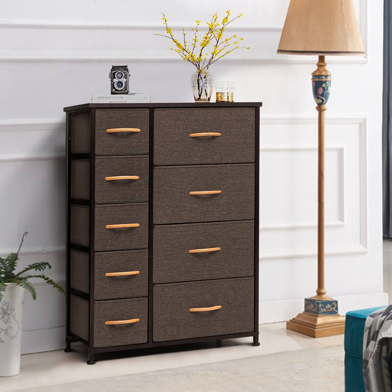 Vertical Dresser Storage Tower 9-drawer Chest Organizer Unit for Home