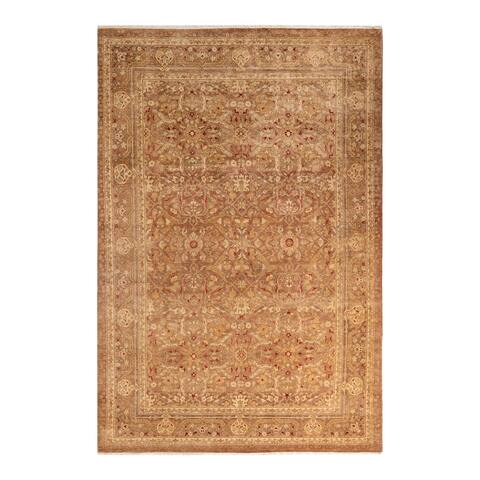 Overton Eclectic One-of-a-Kind Hand-Knotted Area Rug - Ivory, 12' 1" x 15' 3" - 12' 1" x 15' 3"