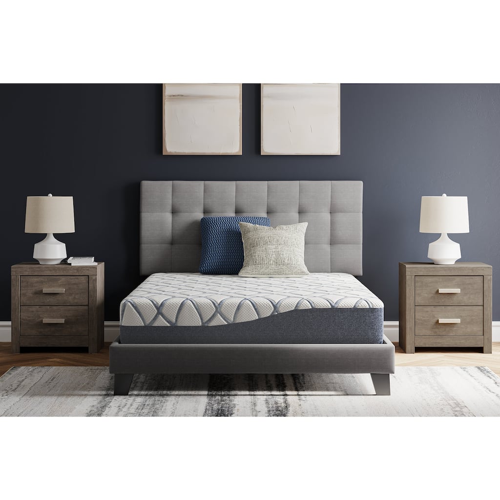 Signature Design by Ashley 10 Inch Chime Elite 2.0 White/Blue Mattress