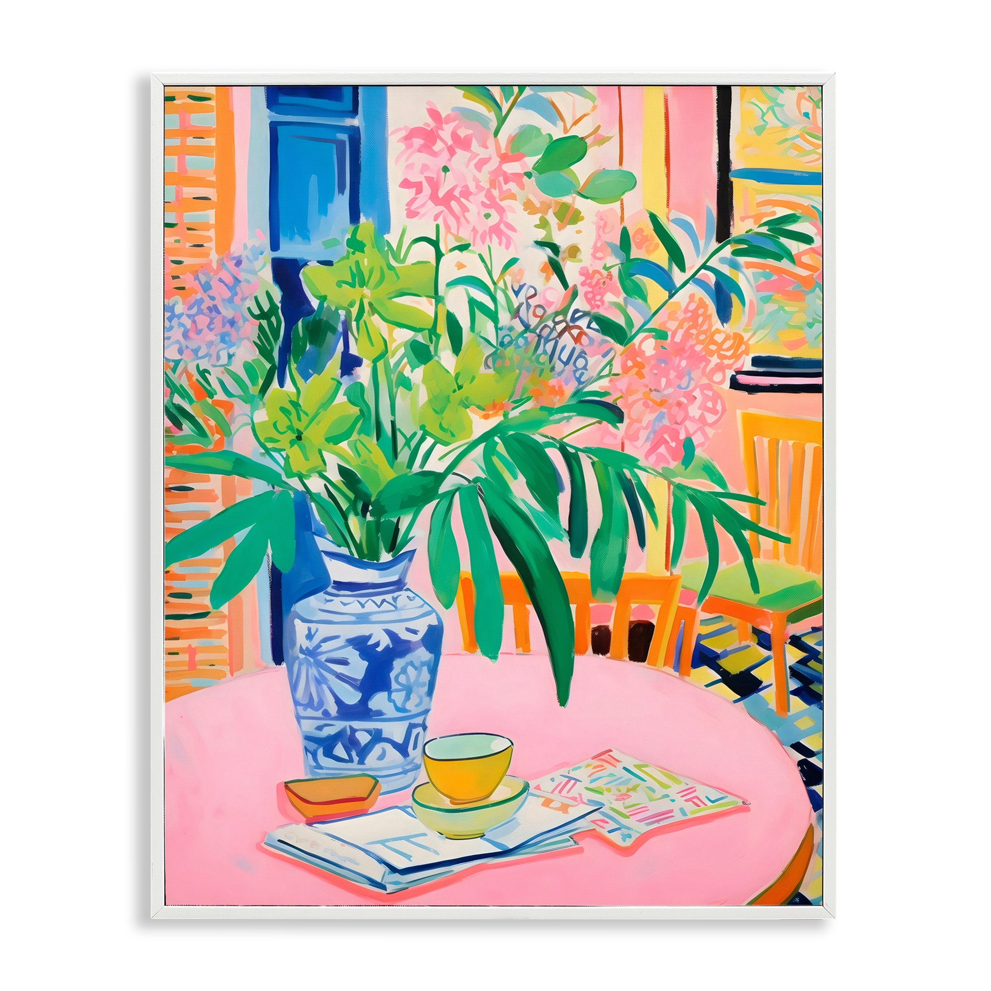 Stupell Flowers At The Table Framed Giclee Art Design By Creative Studio