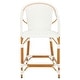 preview thumbnail 35 of 68, SAFAVIEH California Outdoor Bistro 26-inch Counter Stool with Arms - 23" W x 26" D x 43" H