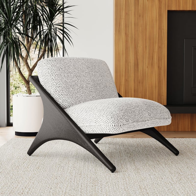 Classic Home Georgia Accent Chair in Gray - Black/Grey