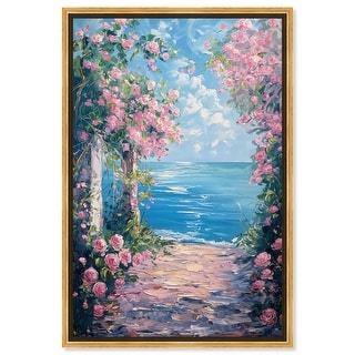 Coral Flower Way Canvas Coastal Wall Art by Art Remedy