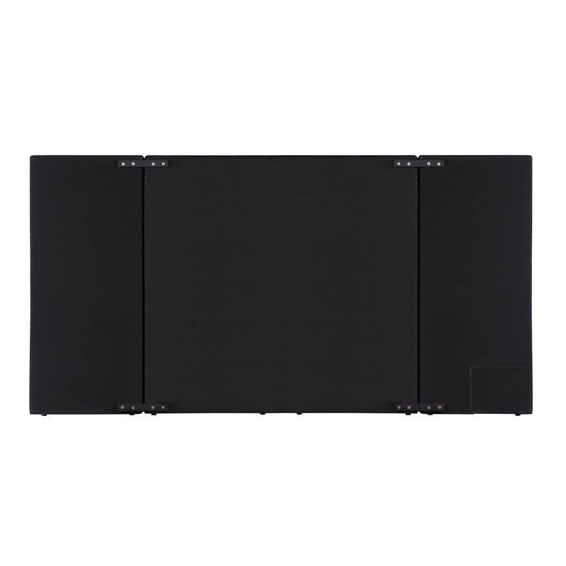 Shiloh Black Platform Bed with Button Tufted