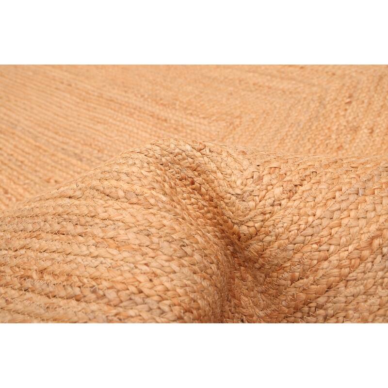 ECARPETGALLERY Braided Weave Palas Denizli Tan Jute Rug - 4'0 x 6'0