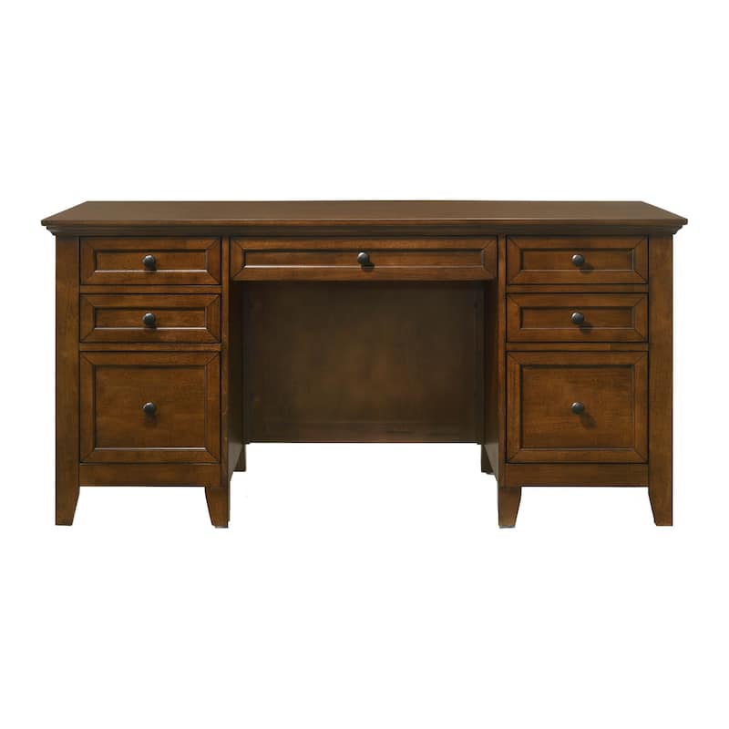 San Mateo Home Office 62" Wide Executive Desk with 7 Drawers
