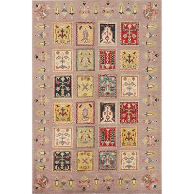 Garden Design Kazak Oriental Accent Rug Handmade Wool Carpet - 3'11" x 5'11"