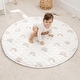 preview thumbnail 6 of 90, Premium Play Mat - Soft and Comfortable Kids & Toddler Play Mat with Non-Slip Bottom by Comfy Cubs Rainbow - Round - 48"