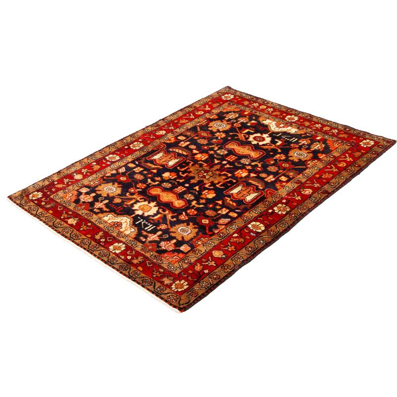 ECARPETGALLERY Hand-knotted Andelz Navy Wool Rug - 4'10 x 7'4