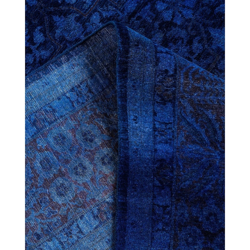 Fine Vibrance One-of-a-Kind Hand-Knotted Area Rug - Purple, 8' 2" x 10' 1" - 8' 2" x 10' 1"