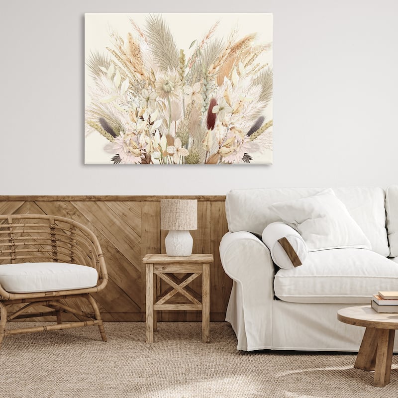 Stupell Natural Wheat & Country Herbs Canvas Wall Art Design By Val Rhodes