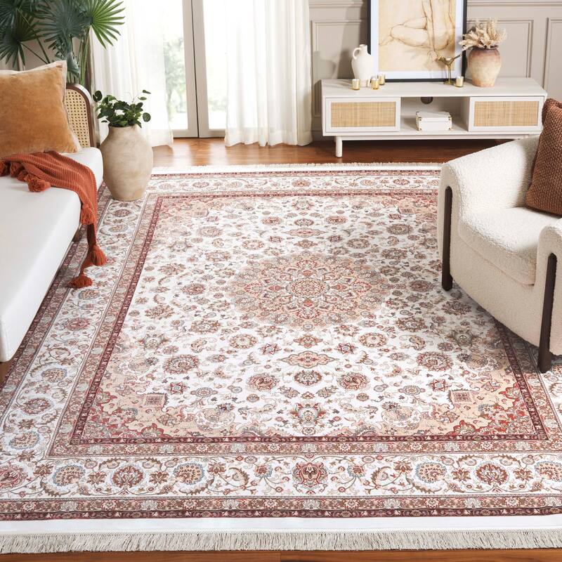 SAFAVIEH Persian Wienik Classic Traditional Rug - 9' x 12' - Ivory/Beige Rust