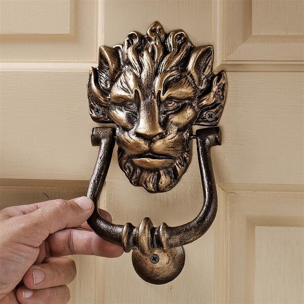 Design Toscano 10 Downing Street Lion Authentic Foundry Iron Door Knocker. Opens flyout.