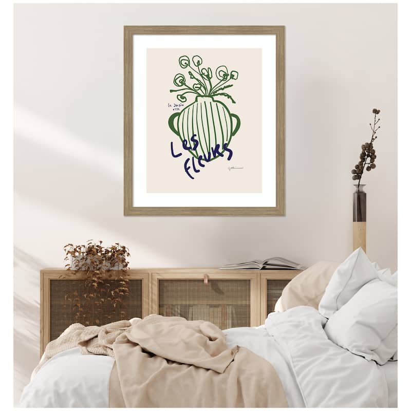 Kate and Laurel Le Jardin by Gabrielly Guedes Framed Wall Art Print