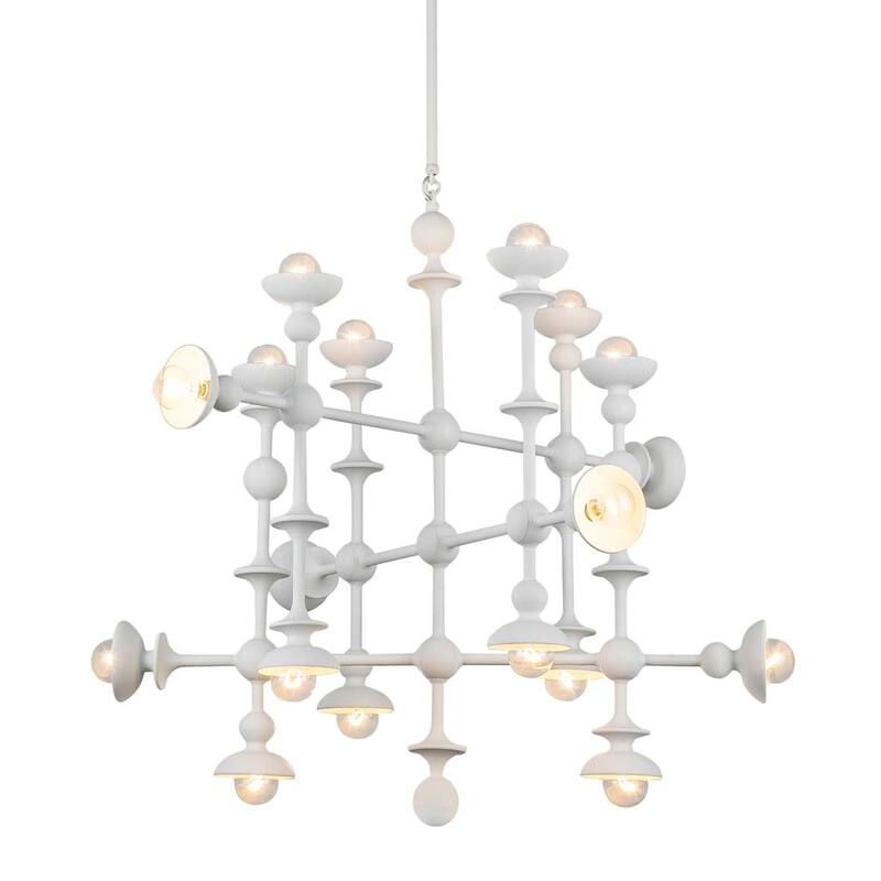 Alora Lighting CH328129 Cadence 18 Light 30" Wide Sputnik Chandelier - Antique White