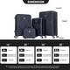 preview thumbnail 21 of 19, 4-piece ABS lightweight suitcase, 14 inch makeup box, aircraft wheels (14/20/24/28)