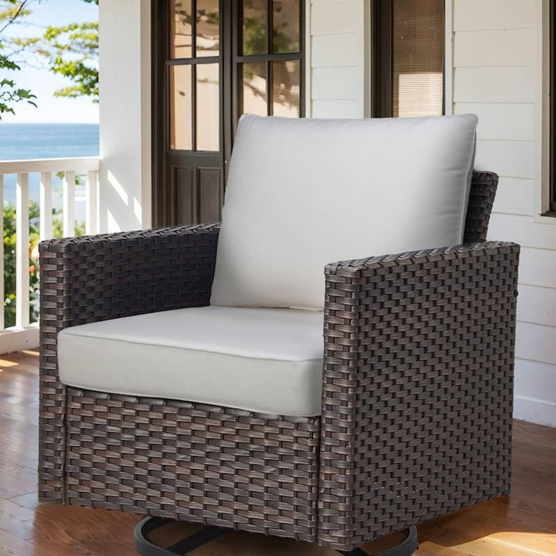 Sunbrella Fabric Outdoor Chair Seat Cushion Set - Sunbrella - 09-Beige