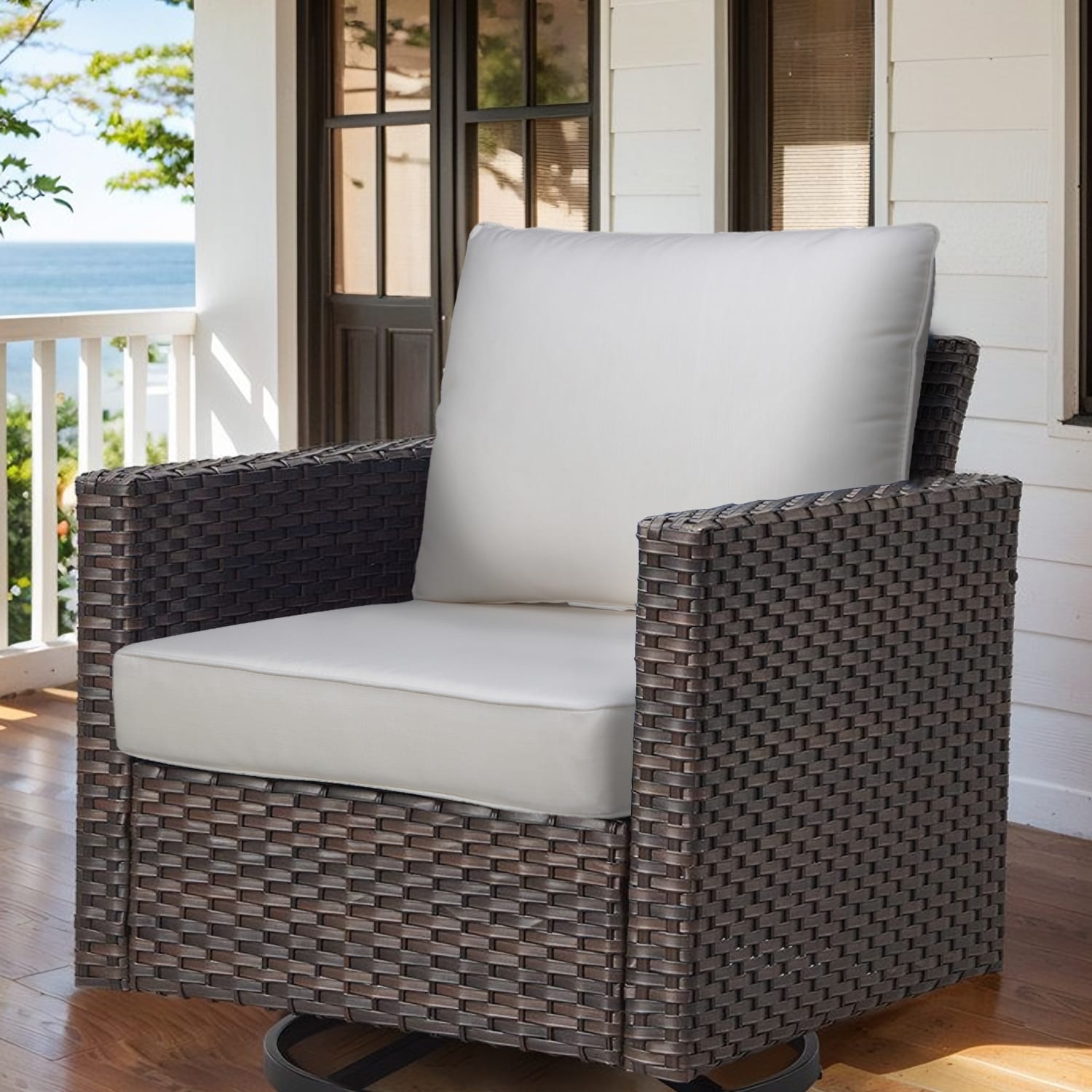 Fabric Outdoor Chair Seat Cushion Set