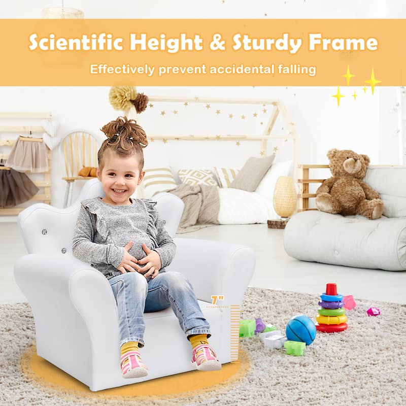 Costway Kids Sofa Toddler Couch Princess Armchair Children Gift w/ - See details