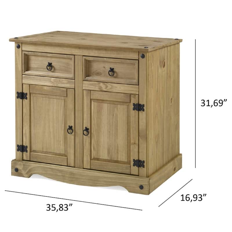 35" Wood Buffet Sideboard Corona Collection | Furniture Dash