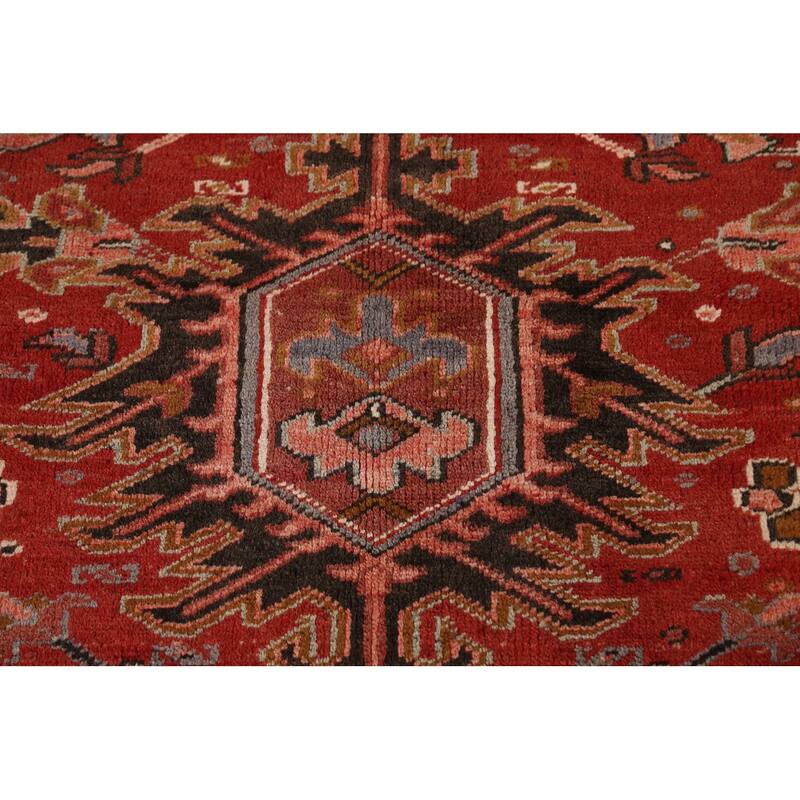 Vintage Vegetable Dye Heriz Persian Area Rug Hand-knotted Wool Carpet - 10'2" x 13'5"