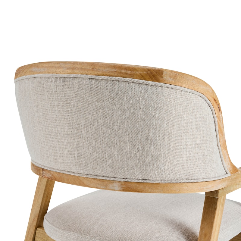 Christopher Knight Home - Harlowe Mid-Century Modern Upholstered Dining Chairs Set of 2 with Solid Ruberwood Legs