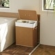 preview thumbnail 17 of 16, HOMCOM Double Laundry Basket with Lid, 26.4 Gallon Bamboo Laundry Hamper with Rope Handles, Clothes Hamper with Removable Liner