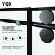 preview thumbnail 8 of 36, VIGO Elan Adjustable Sliding Shower Door in Matte Black