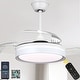 preview thumbnail 4 of 71, Bella Depot 36" Modern Retractable Ceiling Fan with Dimmable Led Light, Remote and APP Control 6-Speed Reversible DC Motor 36 Inch - White