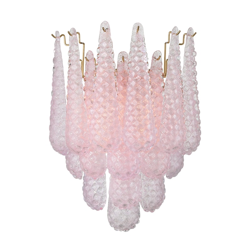 Crystorama Lighting Group OLL-6002 Ollie 2 Light 19" Tall Wall Sconce - Aged Brass / Blush