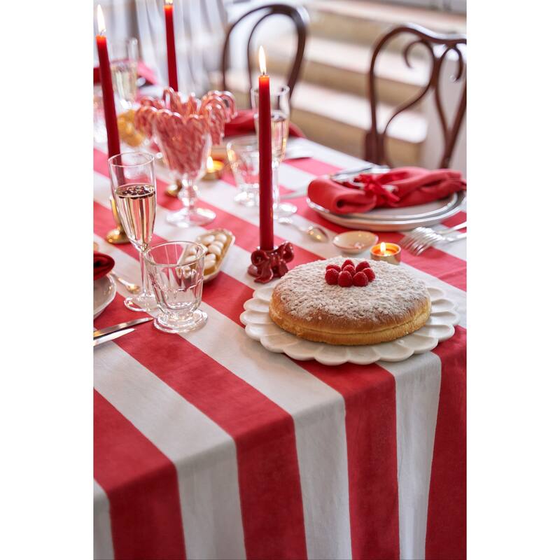 Couleur Nature St. Tropez Tablecloth - Blue Stripes - 59" x 59"