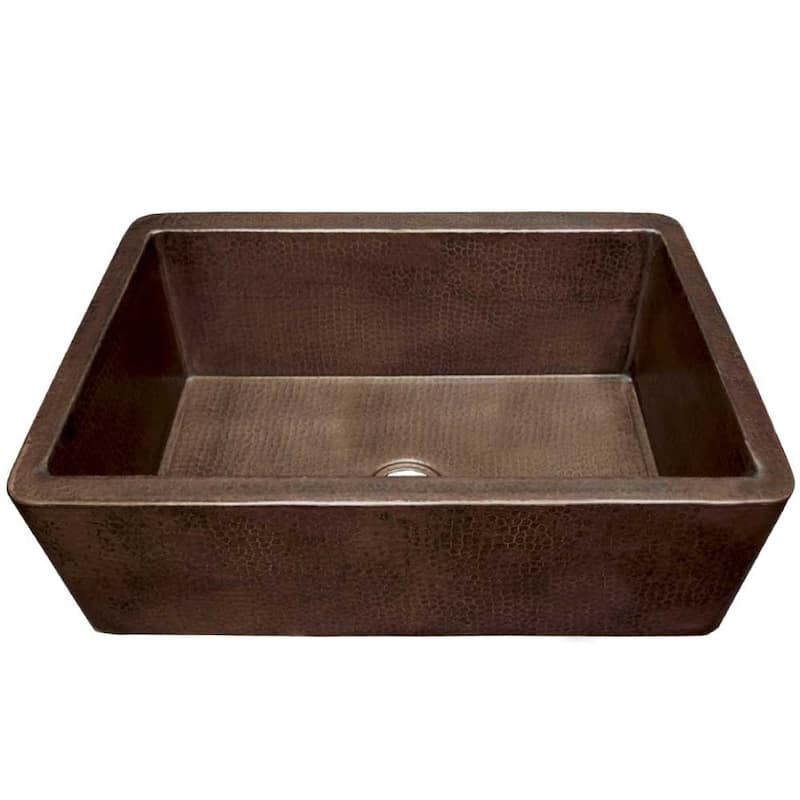 Native Trails Farmhouse 33" Single Basin 16 Gauge Hammered Copper - Antique Copper