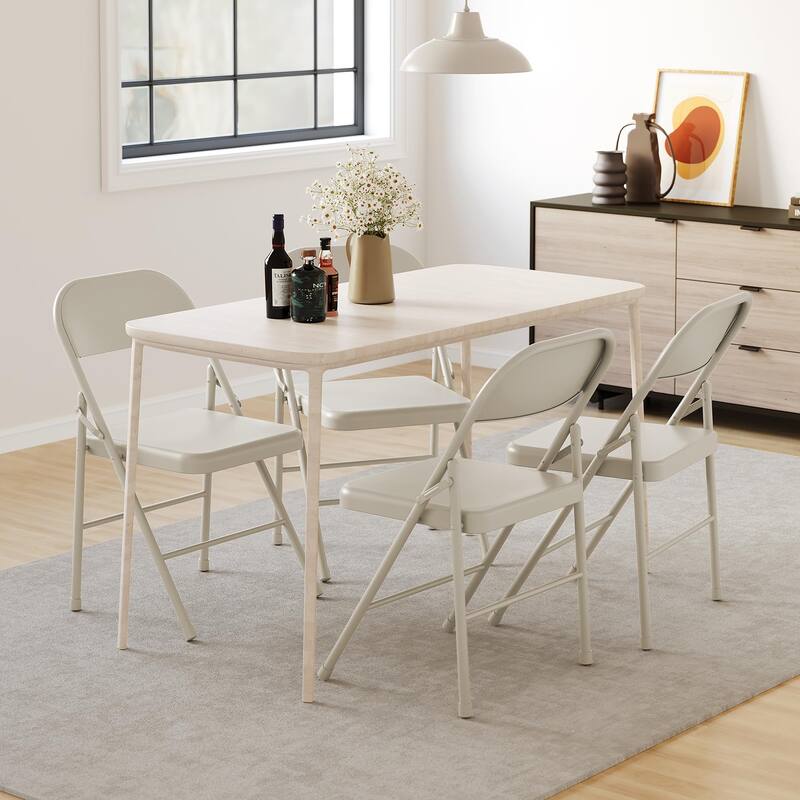 Folding Chairs Set of 4 Hold Up to 350 Pounds